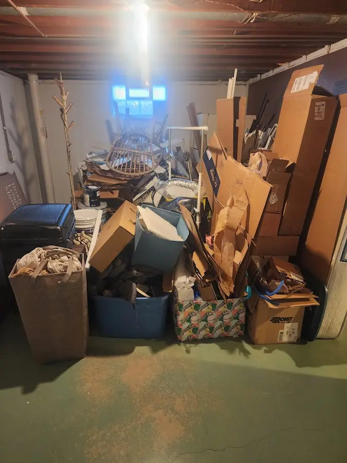 Roll-off dumpster container at job site for 6 Yard Dumpster Rental in Vineyards